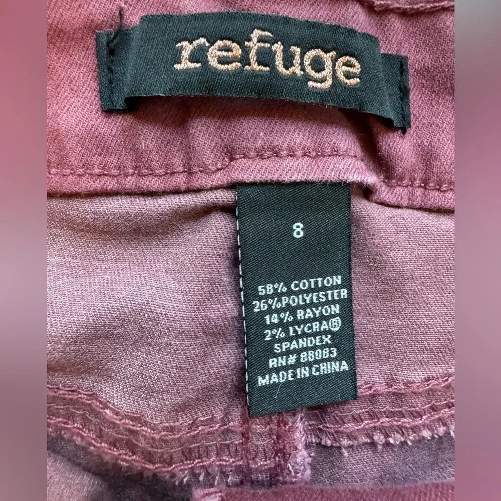 REFUGE Distressed Mauve Skinny Jeans - Size 8